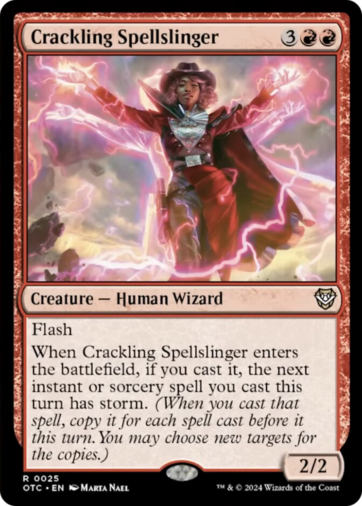 Crackling Spellslinger [Outlaws of Thunder Junction Commander] MTG Single Magic: The Gathering | Red Claw Gaming