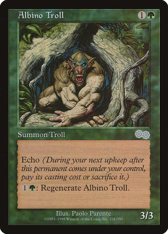 Albino Troll [Urza's Saga] MTG Single Magic: The Gathering | Red Claw Gaming