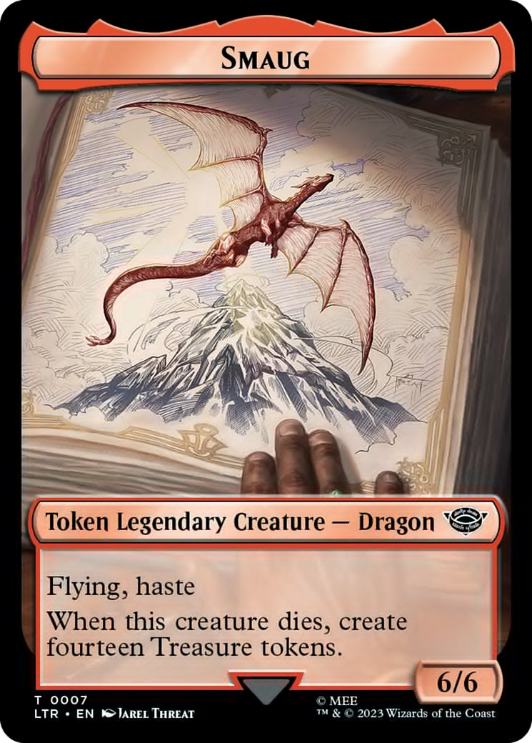 Smaug // Food (0024) Double-Sided Token (Surge Foil) [The Lord of the Rings: Tales of Middle-Earth Tokens] MTG Single Magic: The Gathering | Red Claw Gaming