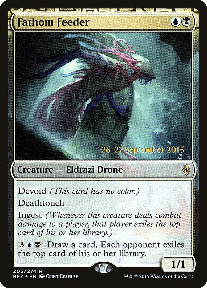 Fathom Feeder [Battle for Zendikar Prerelease Promos] MTG Single Magic: The Gathering | Red Claw Gaming