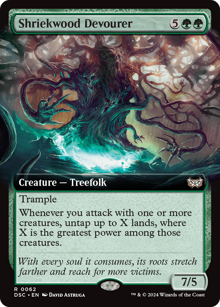 Shriekwood Devourer (Extended Art) [Duskmourn: House of Horror Commander] MTG Single Magic: The Gathering | Red Claw Gaming