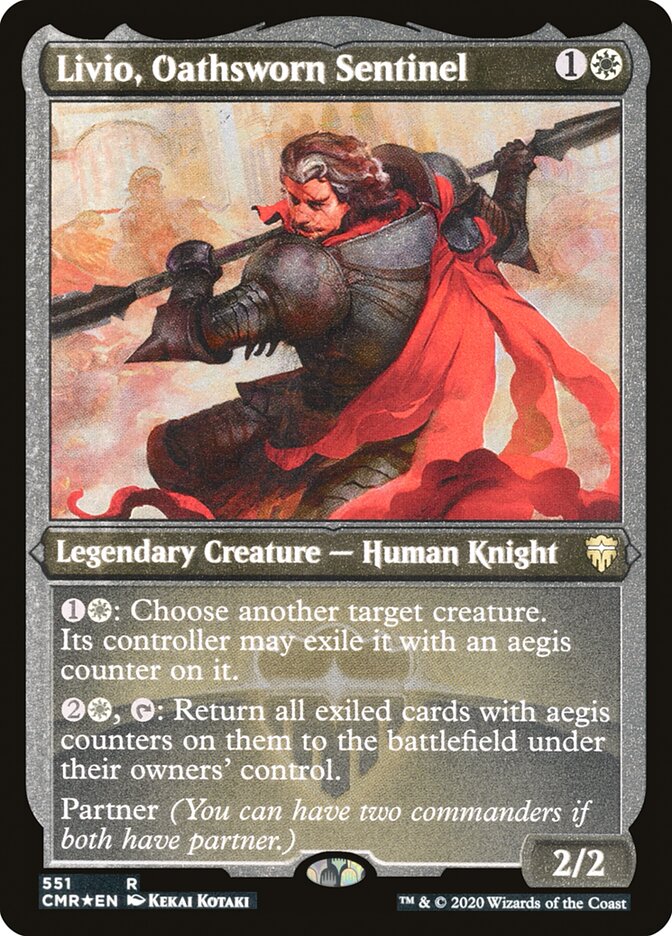 Livio, Oathsworn Sentinel (Etched) [Commander Legends] MTG Single Magic: The Gathering | Red Claw Gaming
