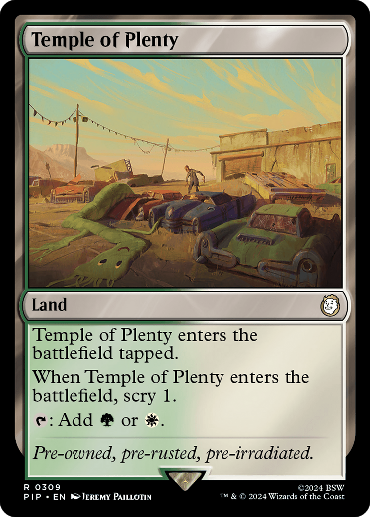 Temple of Plenty [Fallout] MTG Single Magic: The Gathering | Red Claw Gaming