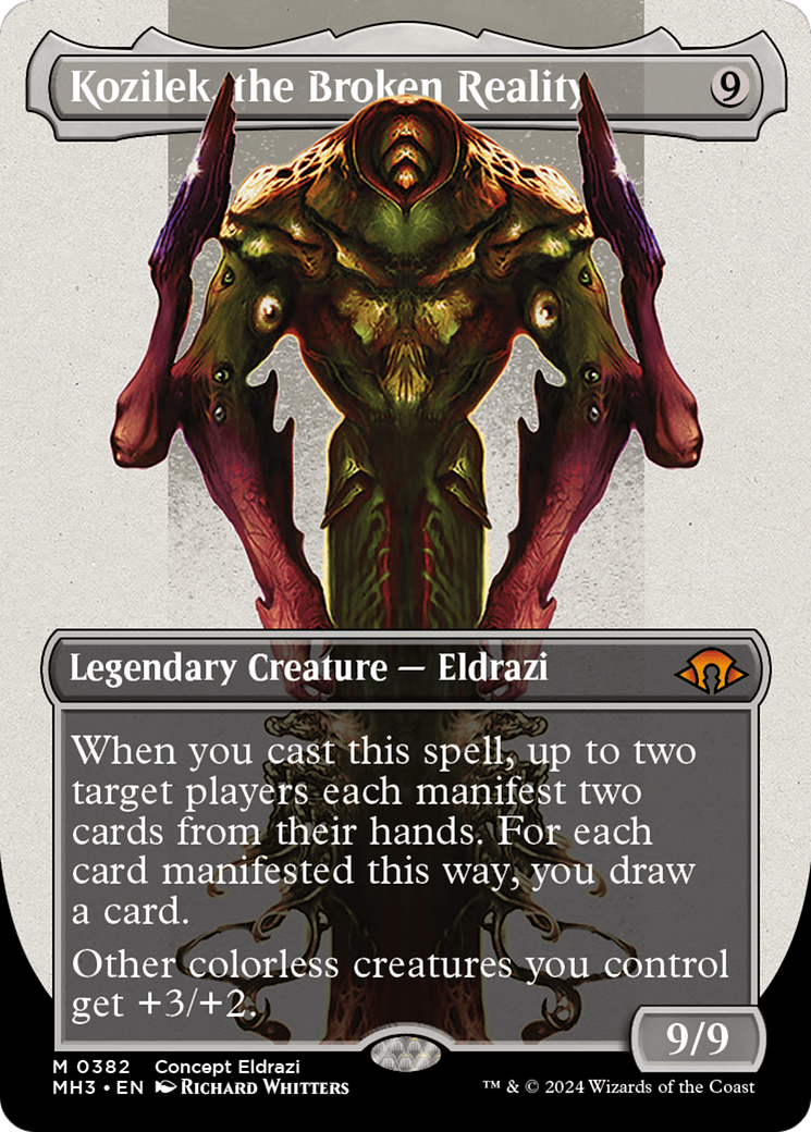 Kozilek, the Broken Reality (Borderless) [Modern Horizons 3] MTG Single Magic: The Gathering | Red Claw Gaming