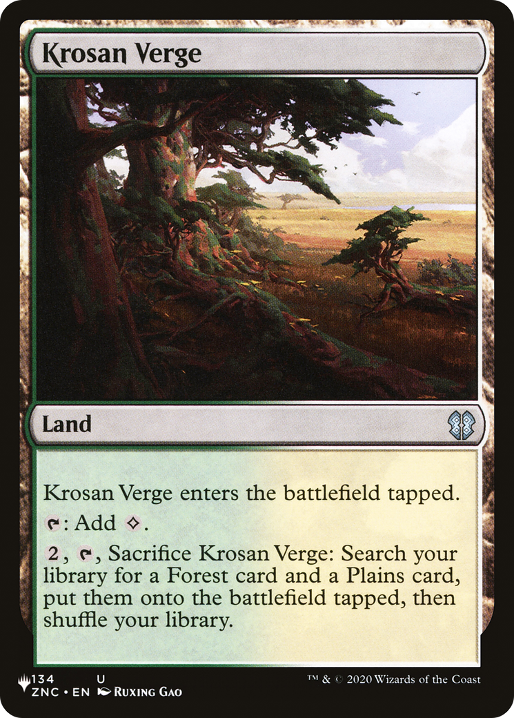 Krosan Verge (ZNC) [The List] MTG Single Magic: The Gathering | Red Claw Gaming