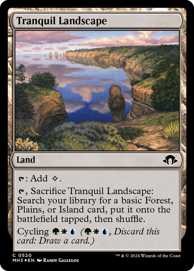 Tranquil Landscape (Ripple Foil) [Modern Horizons 3] MTG Single Magic: The Gathering    | Red Claw Gaming