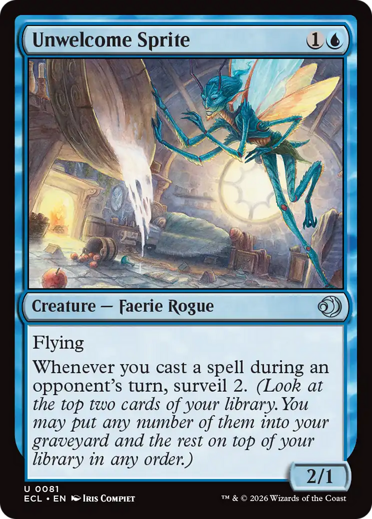 Unwelcome Sprite [Lorwyn Eclipsed] MTG Single Magic: The Gathering | Red Claw Gaming