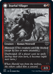 Fearful Villager // Fearsome Werewolf [Innistrad: Double Feature] MTG Single Magic: The Gathering | Red Claw Gaming