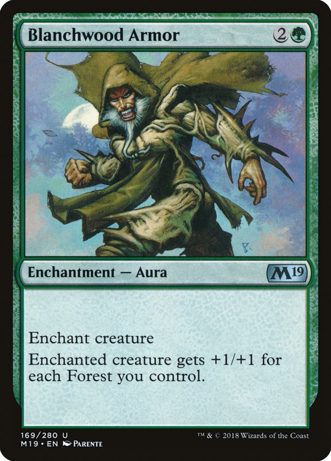 Blanchwood Armor [Core Set 2019] MTG Single Magic: The Gathering | Red Claw Gaming