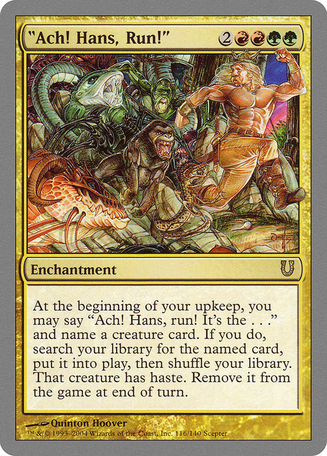 "Ach! Hans, Run!" [Unhinged] MTG Single Magic: The Gathering | Red Claw Gaming