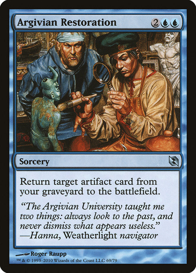 Argivian Restoration [Duel Decks: Elspeth vs. Tezzeret] MTG Single Magic: The Gathering | Red Claw Gaming