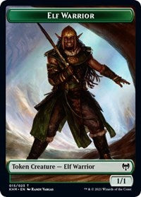 Elf Warrior // Dragon Double-Sided Token [Kaldheim Tokens] MTG Single Magic: The Gathering | Red Claw Gaming