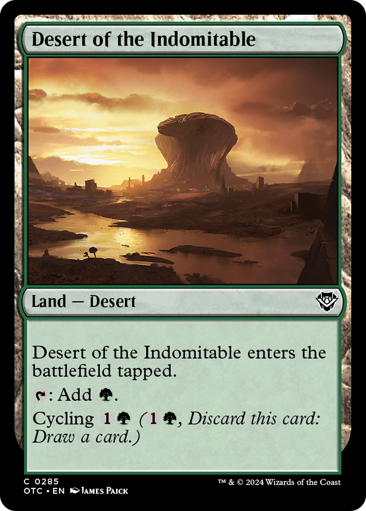 Desert of the Indomitable [Outlaws of Thunder Junction Commander] MTG Single Magic: The Gathering    | Red Claw Gaming