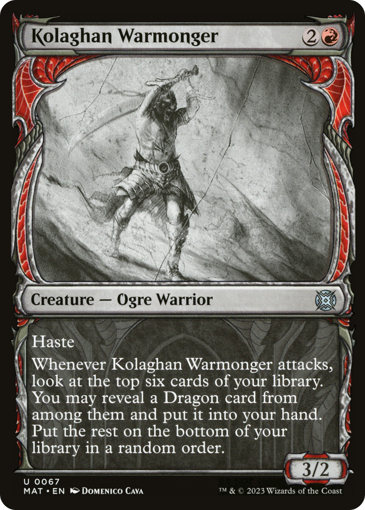Kolaghan Warmonger (Showcase) [March of the Machine: The Aftermath] MTG Single Magic: The Gathering | Red Claw Gaming
