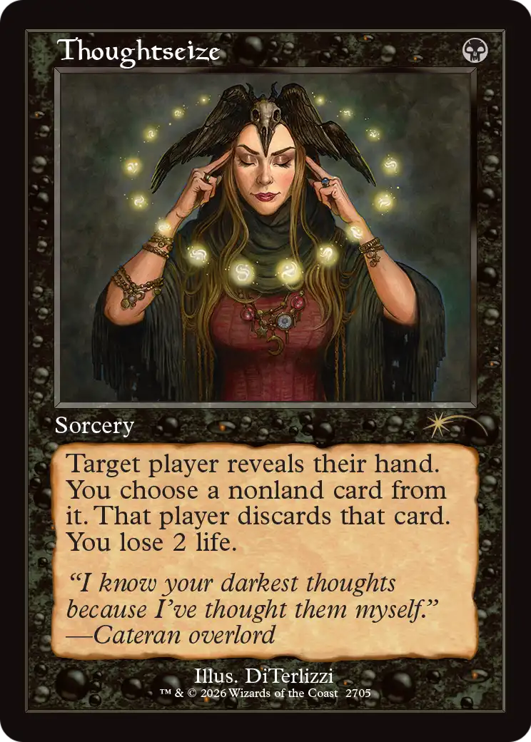 Thoughtseize (2705) (Retro Frame) [Secret Lair Drop Series] | Red Claw Gaming