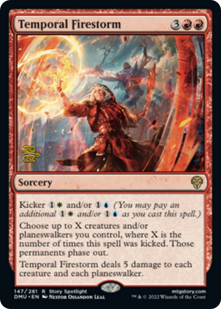Temporal Firestorm [Dominaria United Prerelease Promos] MTG Single Magic: The Gathering | Red Claw Gaming