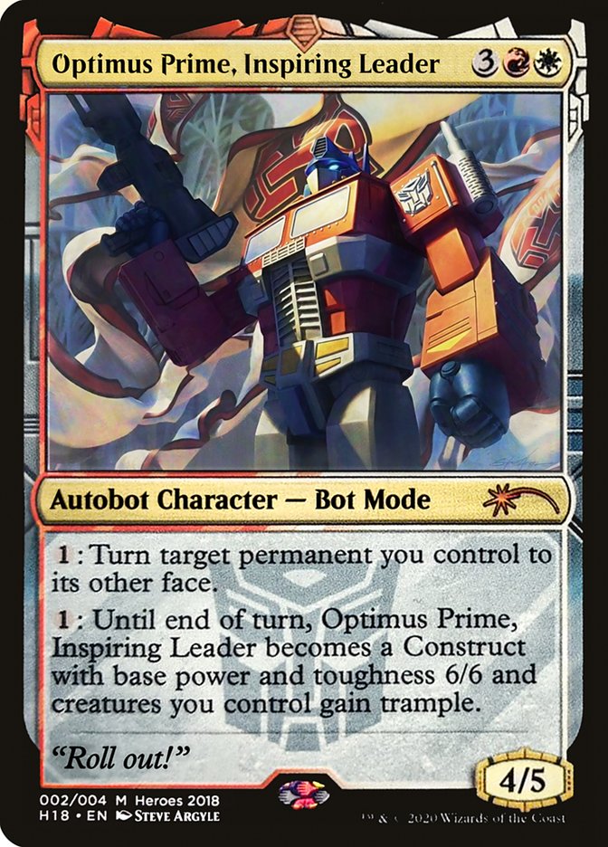 Optimus Prime, Inspiring Leader [Heroes of the Realm 2018] MTG Single Magic: The Gathering | Red Claw Gaming