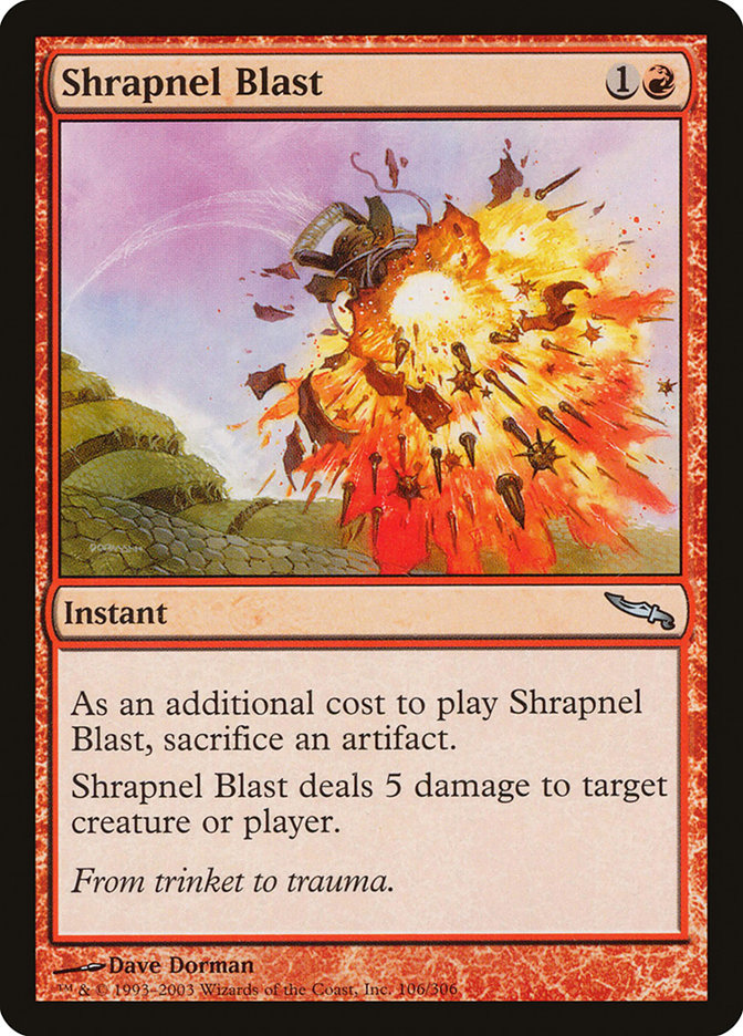 Shrapnel Blast [Mirrodin] MTG Single Magic: The Gathering | Red Claw Gaming