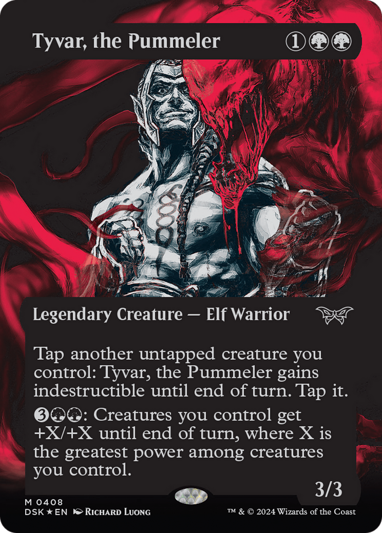 Tyvar, the Pummeler (Showcase) (Textured) [Duskmourn: House of Horror] MTG Single Magic: The Gathering | Red Claw Gaming