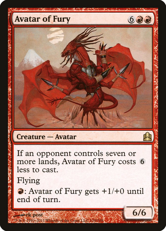Avatar of Fury [Commander 2011] MTG Single Magic: The Gathering | Red Claw Gaming