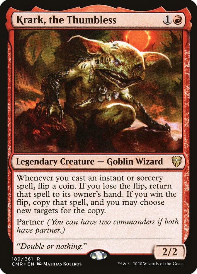 Krark, the Thumbless [Commander Legends] MTG Single Magic: The Gathering | Red Claw Gaming