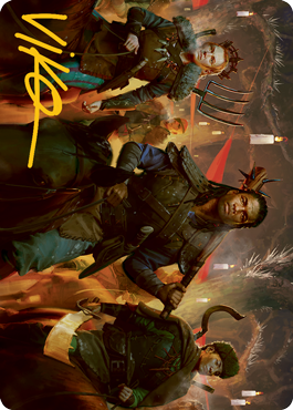 Candlelit Cavalry Art Card (Gold-Stamped Signature) [Innistrad: Midnight Hunt Art Series] MTG Single Magic: The Gathering | Red Claw Gaming