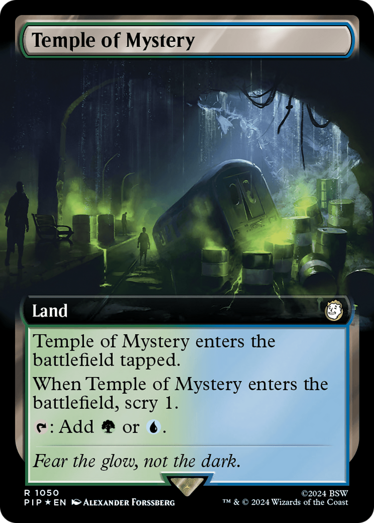 Temple of Mystery (Extended Art) (Surge Foil) [Fallout] MTG Single Magic: The Gathering    | Red Claw Gaming