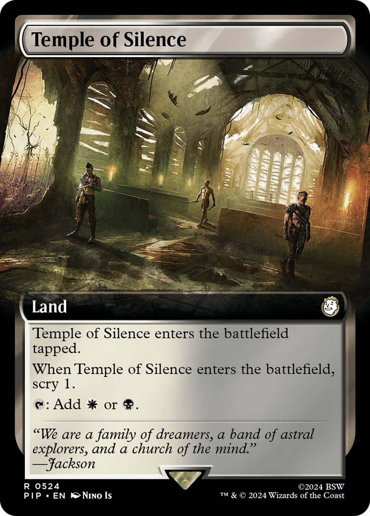 Temple of Silence (Extended Art) [Fallout] MTG Single Magic: The Gathering | Red Claw Gaming