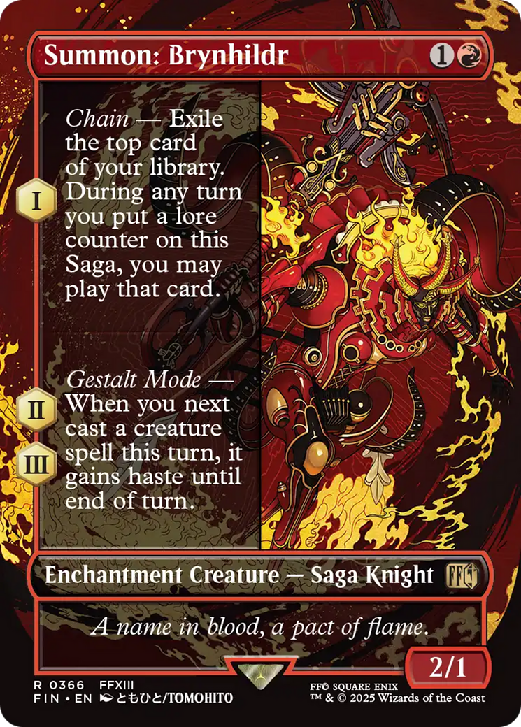Summon: Brynhildr (Borderless) [FINAL FANTASY] MTG Single Magic: The Gathering | Red Claw Gaming