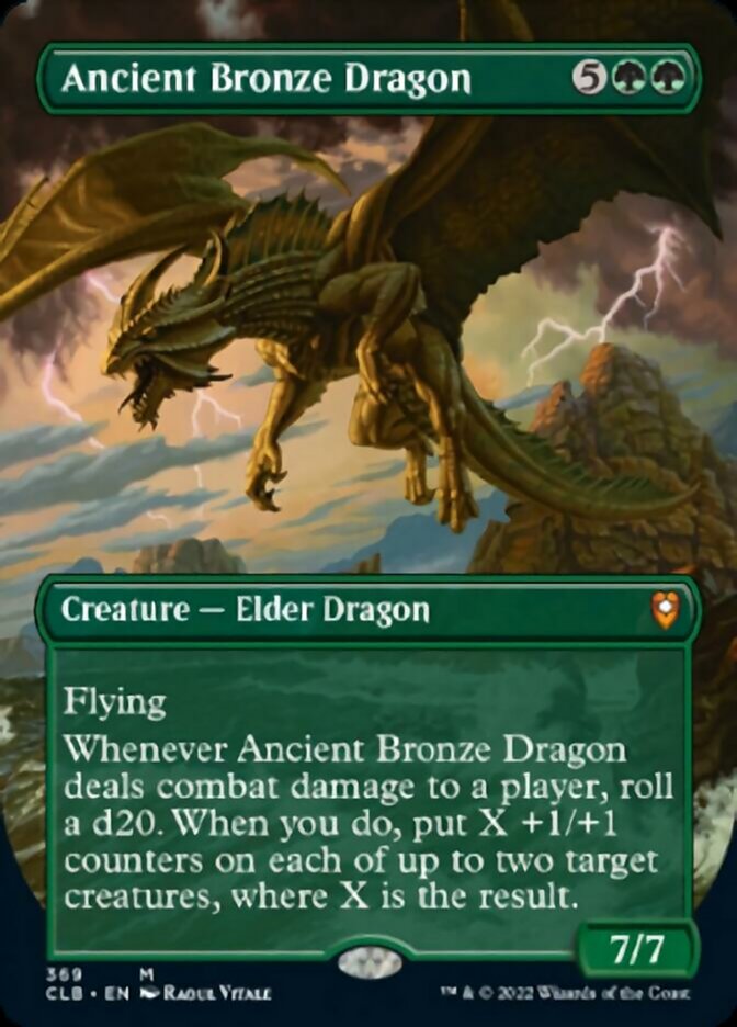 Ancient Bronze Dragon (Borderless Alternate Art) [Commander Legends: Battle for Baldur's Gate] MTG Single Magic: The Gathering | Red Claw Gaming