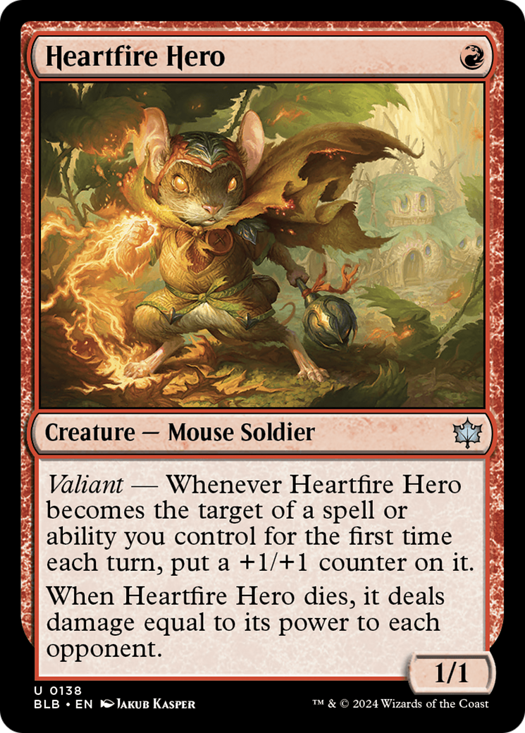 Heartfire Hero [Bloomburrow] MTG Single Magic: The Gathering | Red Claw Gaming