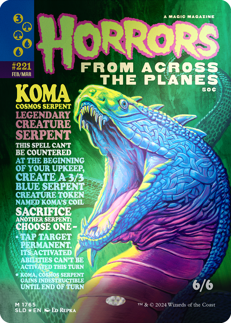 Koma, Cosmos Serpent (Rainbow Foil) [Secret Lair Drop Series] MTG Single Magic: The Gathering | Red Claw Gaming