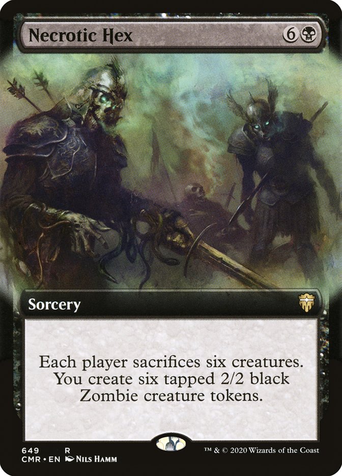 Necrotic Hex (Extended Art) [Commander Legends] MTG Single Magic: The Gathering | Red Claw Gaming