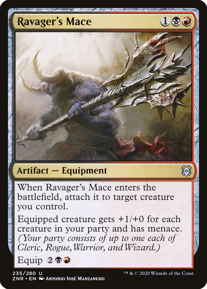 Ravager's Mace [Zendikar Rising] MTG Single Magic: The Gathering | Red Claw Gaming