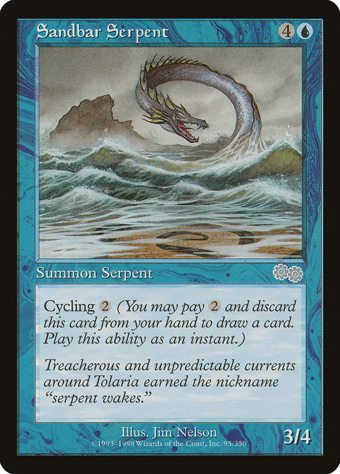 Sandbar Serpent [Urza's Saga] MTG Single Magic: The Gathering | Red Claw Gaming