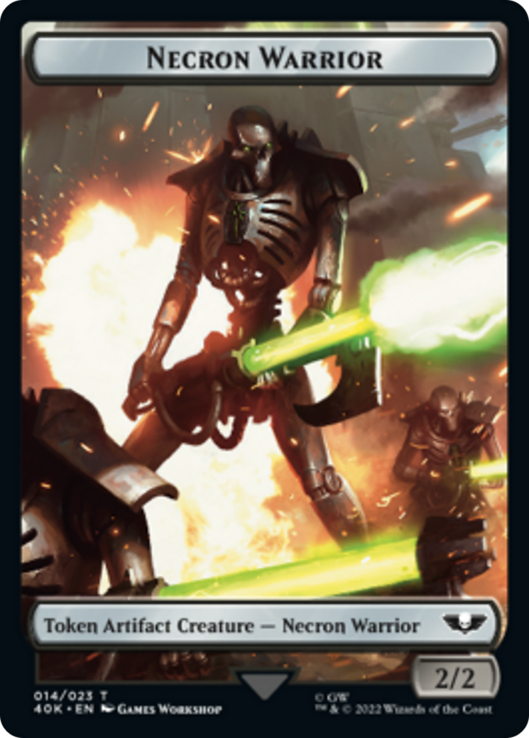 Necron Warrior // Insect Double-Sided (Surge Foil) [Warhammer 40,000 Tokens] MTG Single Magic: The Gathering | Red Claw Gaming
