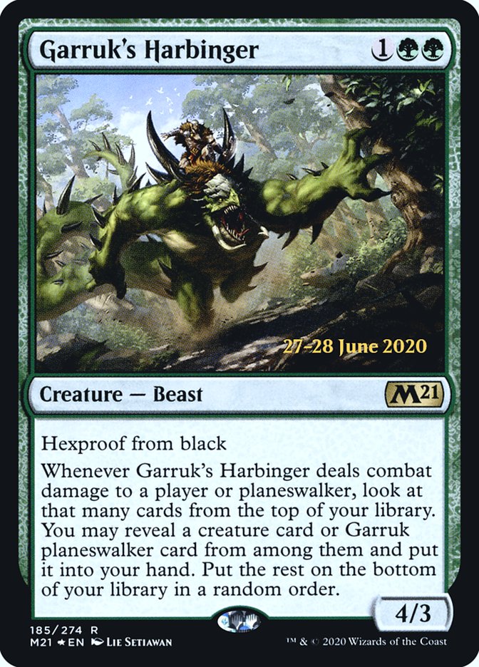 Garruk's Harbinger [Core Set 2021 Prerelease Promos] MTG Single Magic: The Gathering | Red Claw Gaming