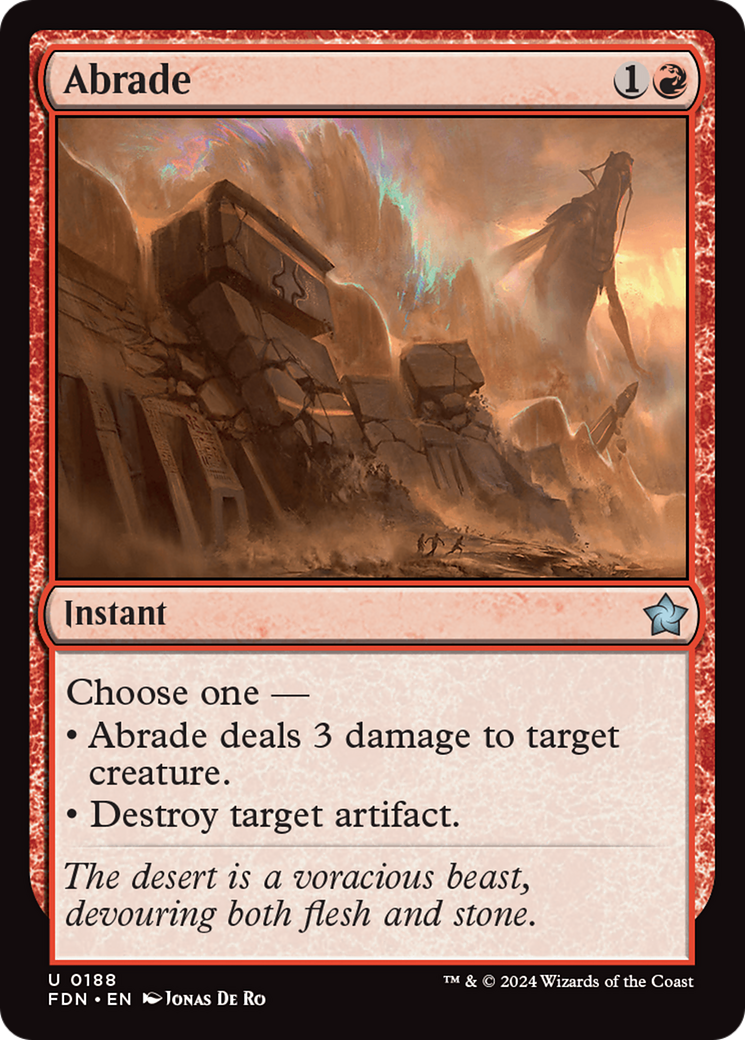 Abrade [Foundations] MTG Single Magic: The Gathering | Red Claw Gaming