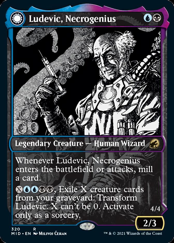 Ludevic, Necrogenius // Olag, Ludevic's Hubris (Showcase Eternal Night) [Innistrad: Midnight Hunt] MTG Single Magic: The Gathering | Red Claw Gaming