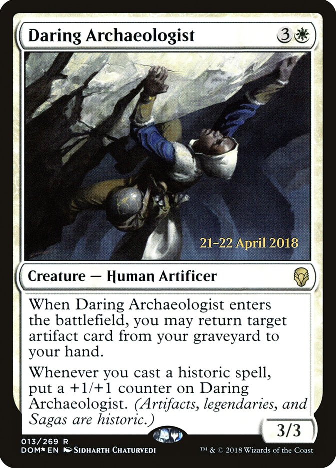 Daring Archaeologist [Dominaria Prerelease Promos] MTG Single Magic: The Gathering | Red Claw Gaming