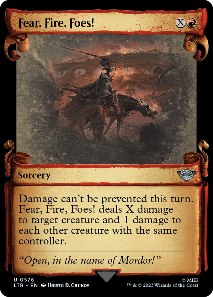 Fear, Fire, Foes! [The Lord of the Rings: Tales of Middle-Earth Showcase Scrolls] MTG Single Magic: The Gathering | Red Claw Gaming