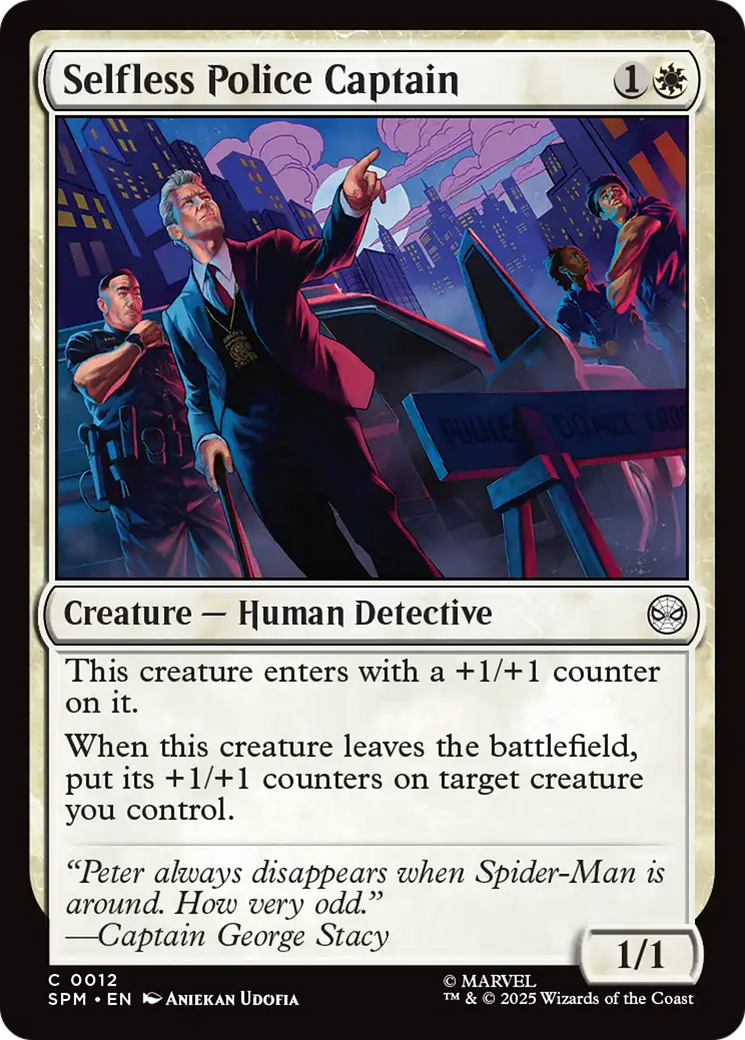 Selfless Police Captain [Marvel's Spider-Man] MTG Single Magic: The Gathering | Red Claw Gaming