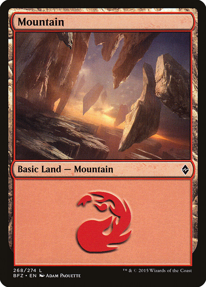 Mountain (268) [Battle for Zendikar] MTG Single Magic: The Gathering | Red Claw Gaming