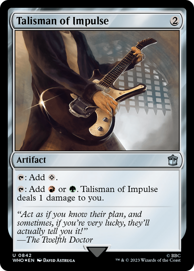 Talisman of Impulse (Surge Foil) [Doctor Who] MTG Single Magic: The Gathering | Red Claw Gaming