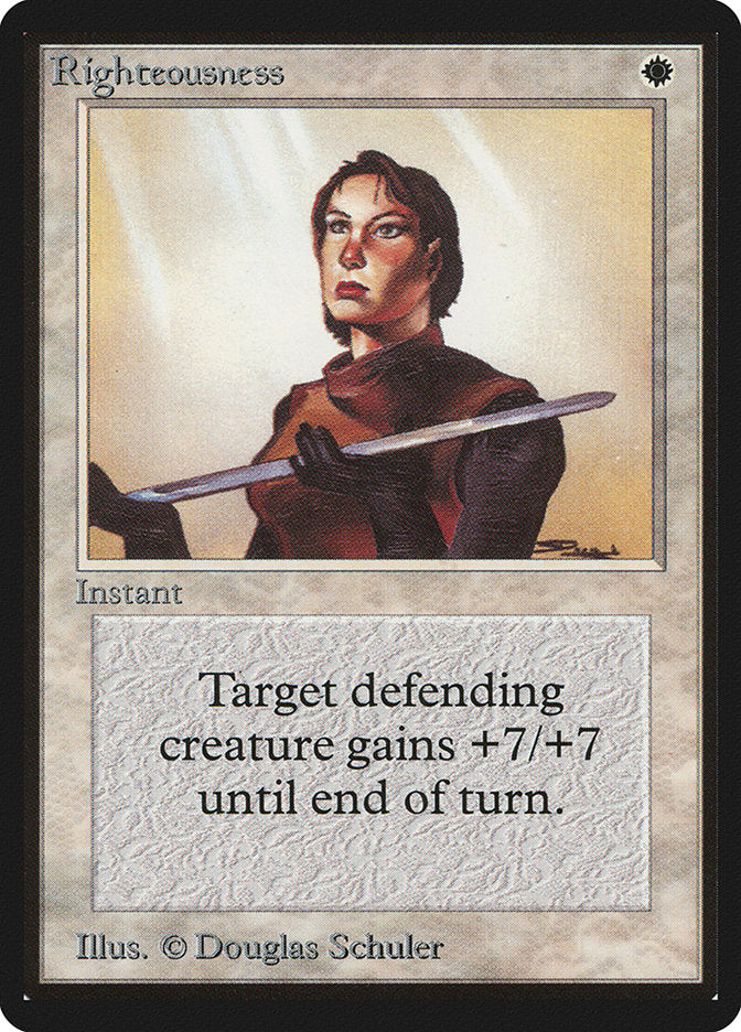 Righteousness [Beta Edition] MTG Single Magic: The Gathering | Red Claw Gaming