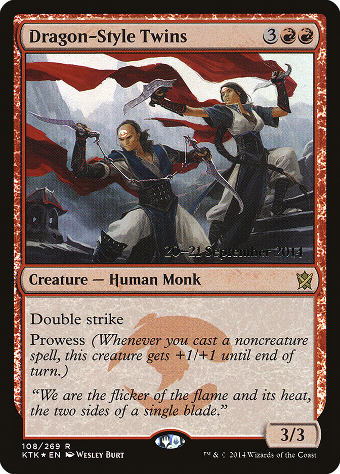 Dragon-Style Twins [Khans of Tarkir Prerelease Promos] MTG Single Magic: The Gathering | Red Claw Gaming