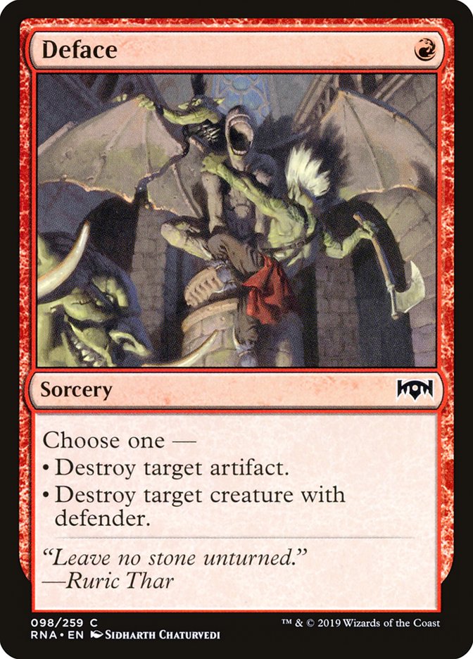 Deface [Ravnica Allegiance] MTG Single Magic: The Gathering | Red Claw Gaming