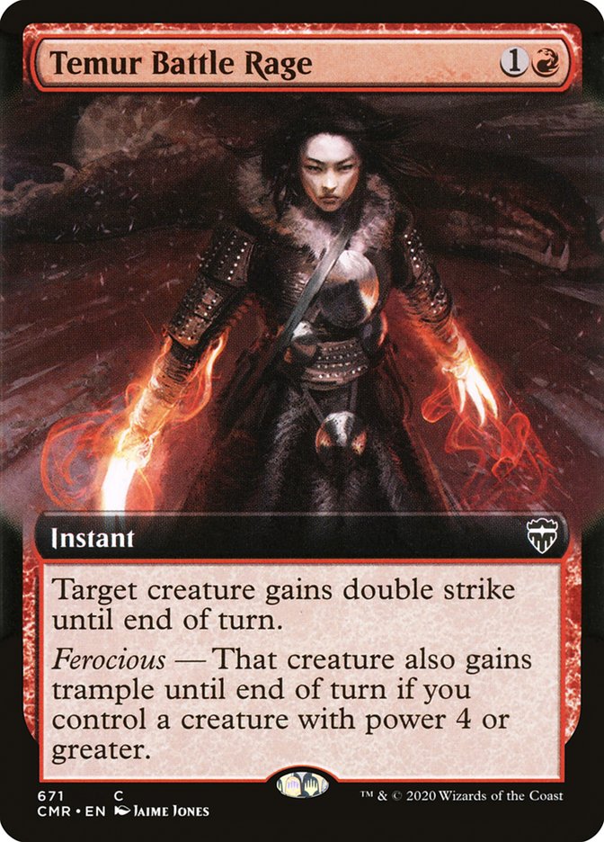 Temur Battle Rage (Extended Art) [Commander Legends] MTG Single Magic: The Gathering | Red Claw Gaming