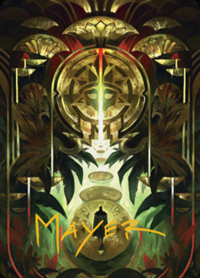 Jetmir's Garden 1 Art Card (Gold-Stamped Signature) [Streets of New Capenna Art Series] MTG Single Magic: The Gathering | Red Claw Gaming