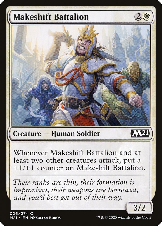 Makeshift Battalion [Core Set 2021] MTG Single Magic: The Gathering | Red Claw Gaming